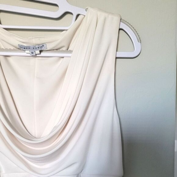 Tempo Paris Off white cowl neck dress Size M - Picture 6 of 12